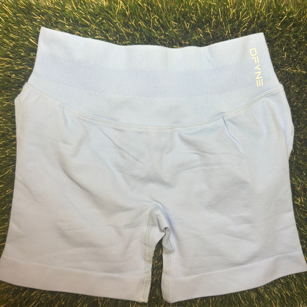 Dfyne Women's Light Blue Dynamic Shorts